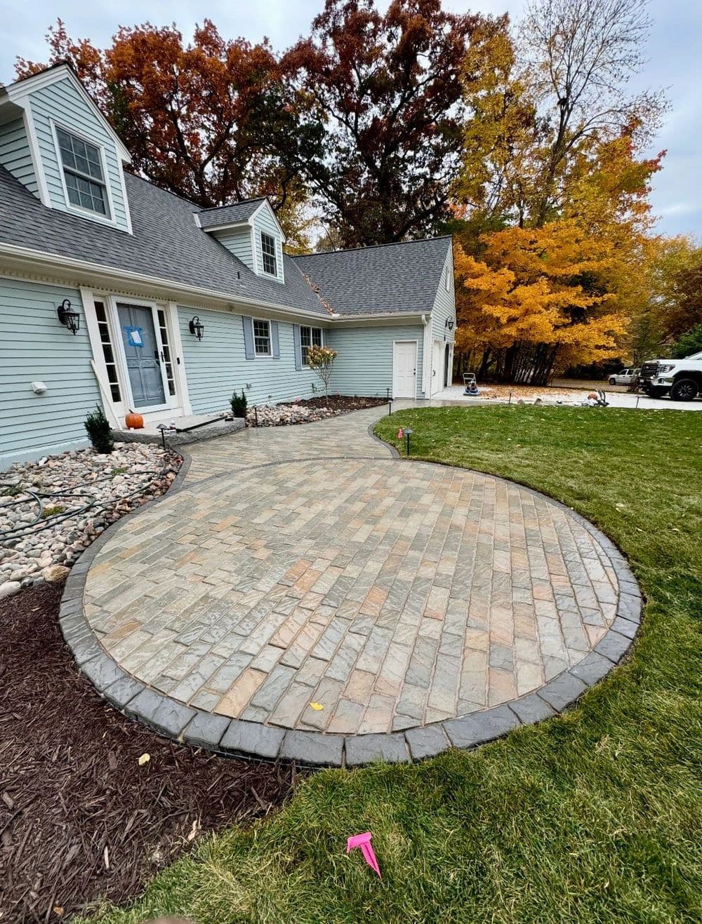 Project Front Yard Paver Walkway with Circular Seating Area in Plymouth MN image