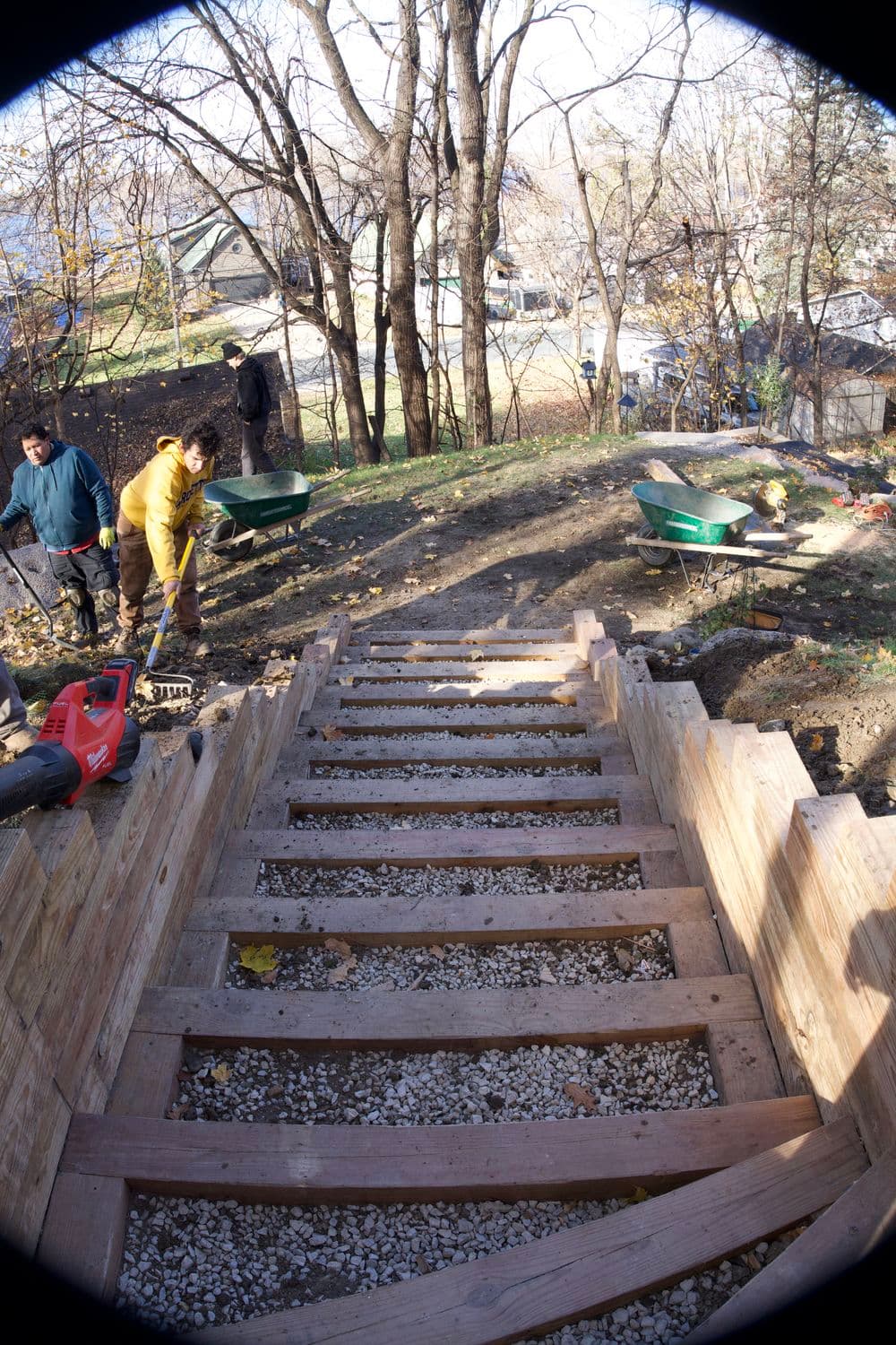 Gallery photos for Timber Staircase and Hilltop Pad Built on a Steep Minnetonka Slope: Image #2