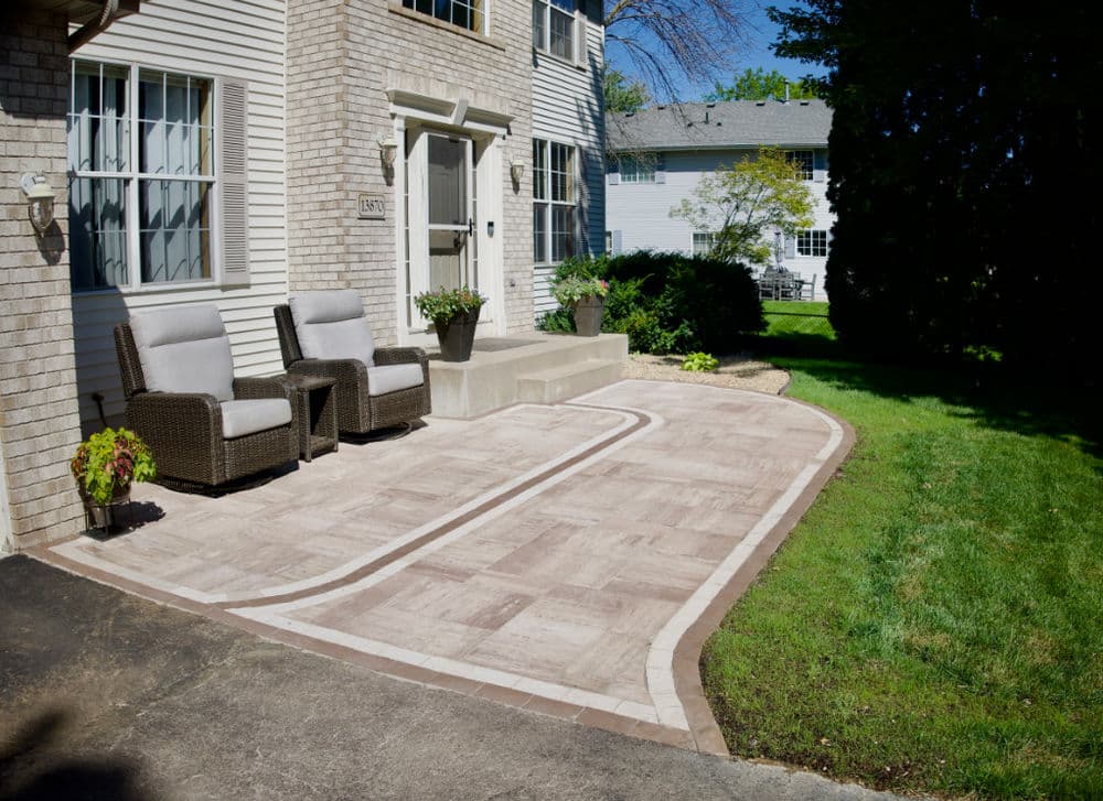 Stamped Concrete Patio Install in Savage MN image
